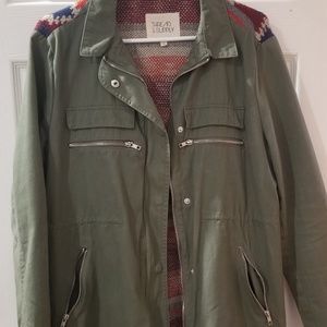 SOLD on other website. Army green jacket/sweater